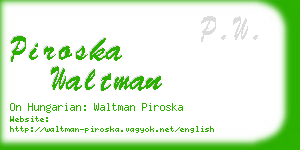 piroska waltman business card